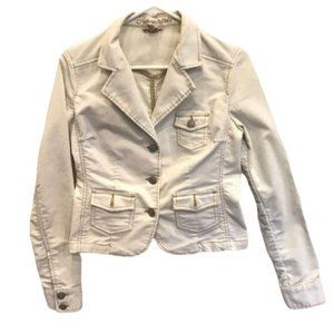 Aeropostale Cropped Corduroy Jacket Beige Size M - image 1